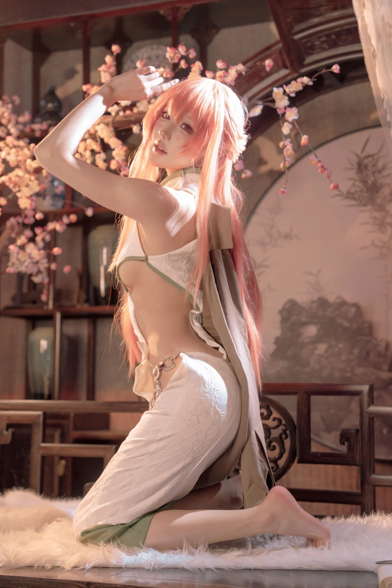阿包也是兔娘《碧蓝航线 英仙座旗袍》写真图集 30P｜在线预览与图包下载