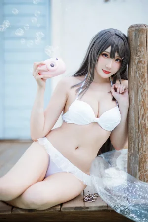 瓜希酱《樱岛麻衣 泳装》写真图集 28P｜在线预览与图包下载