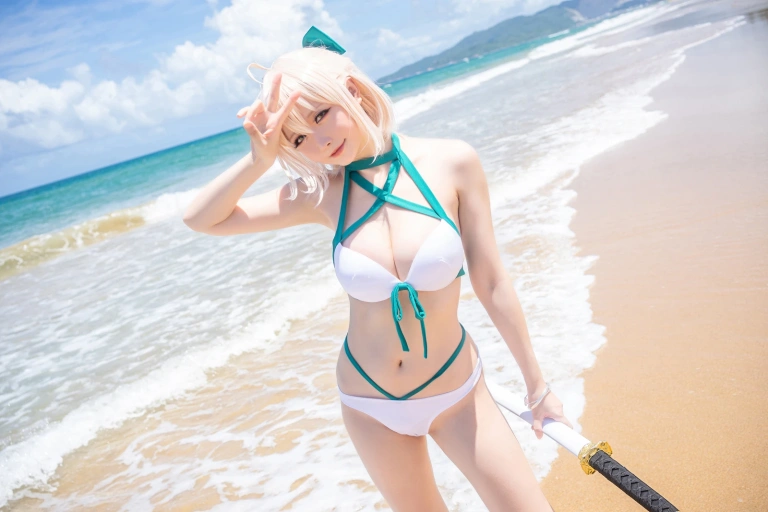 星之迟迟《《秘密花园》 冲田总司泳装》写真图集 14P｜在线预览与图包下载