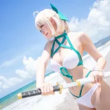 星之迟迟《《秘密花园》 冲田总司泳装》写真图集 14P｜在线预览与图包下载