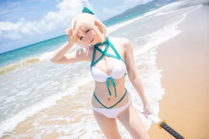 星之迟迟《《秘密花园》 冲田总司泳装》写真图集 14P｜在线预览与图包下载