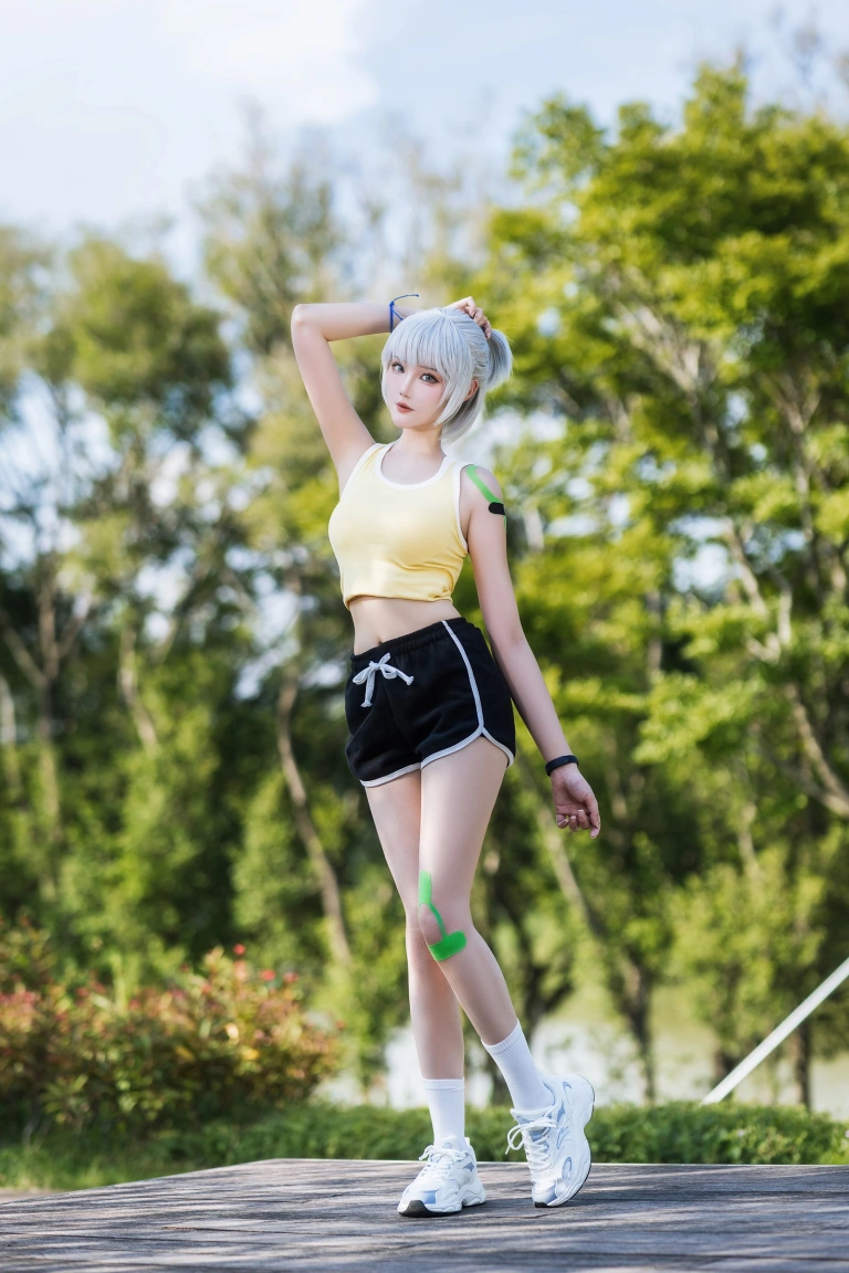 瓜希酱《灵笼 白月魁运动服》写真图集 15P｜在线预览与图包下载
