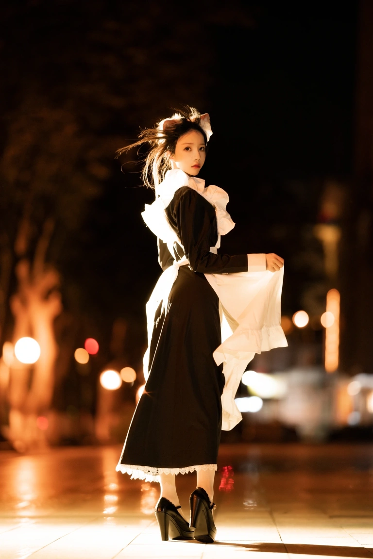 桜桃喵《长裙妹抖（夜）》写真图集 19P｜在线预览与图包下载