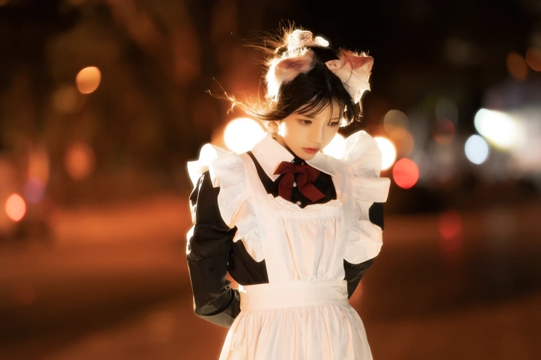 桜桃喵《长裙妹抖（夜）》写真图集 19P｜在线预览与图包下载