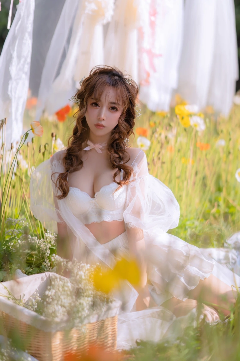 过期米线线喵《夏日限定 晒衣服》写真图集 41P｜在线预览与图包下载