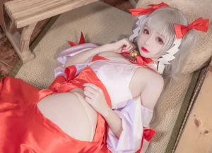日奈娇(椎名莜)《碧蓝航线 可畏巫女》写真图集 41P｜在线预览与图包下载