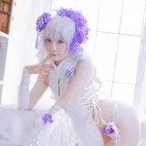 星之迟迟《《花鸟风月》 花与旗袍 白》写真图集 20P｜在线预览与图包下载
