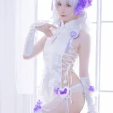 星之迟迟《《花鸟风月》 花与旗袍 白》写真图集 20P｜在线预览与图包下载