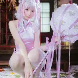 星之迟迟《《花鸟风月》 花与旗袍 粉》写真图集 20P｜在线预览与图包下载