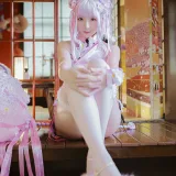 星之迟迟《《花鸟风月》 花与旗袍 粉》写真图集 20P｜在线预览与图包下载