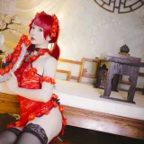 星之迟迟《《花鸟风月》 花与旗袍 红》写真图集 20P｜在线预览与图包下载