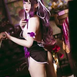 星之迟迟《《花鸟风月》 花与旗袍 紫》写真图集 20P｜在线预览与图包下载