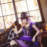星之迟迟《《花鸟风月》 万圣节 紫》写真图集 20P｜在线预览与图包下载
