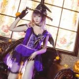 星之迟迟《《花鸟风月》 万圣节 紫》写真图集 20P｜在线预览与图包下载