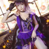 星之迟迟《《花鸟风月》 万圣节 紫》写真图集 20P｜在线预览与图包下载