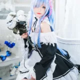 桜桃喵《长发蕾姆01》写真图集 45P｜在线预览与图包下载