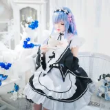 桜桃喵《长发蕾姆01》写真图集 45P｜在线预览与图包下载