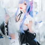 桜桃喵《长发蕾姆02》写真图集 44P｜在线预览与图包下载