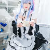 桜桃喵《长发蕾姆02》写真图集 44P｜在线预览与图包下载
