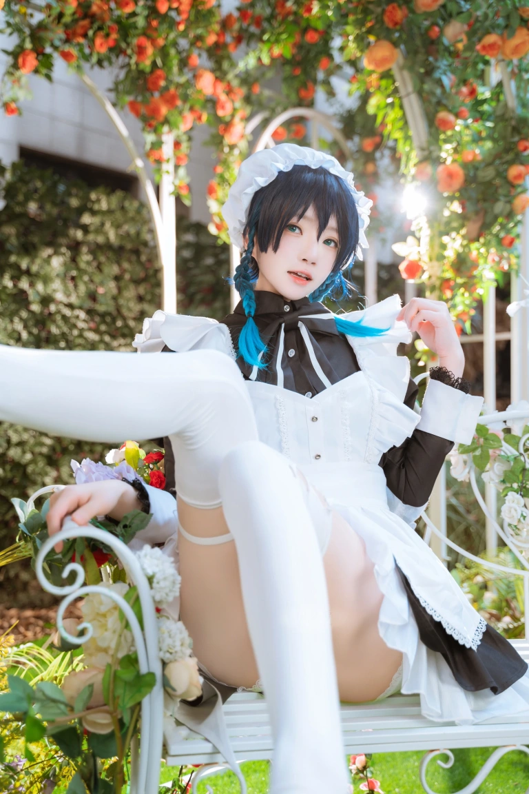 桜桃喵《温迪女仆+花絮视频》写真图集 26P+1V｜在线预览与图包下载