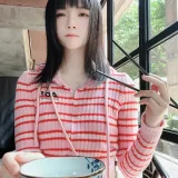 桜桃喵《条纹毛衣》写真图集 22P｜在线预览与图包下载