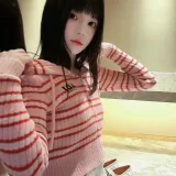 桜桃喵《条纹毛衣》写真图集 22P｜在线预览与图包下载