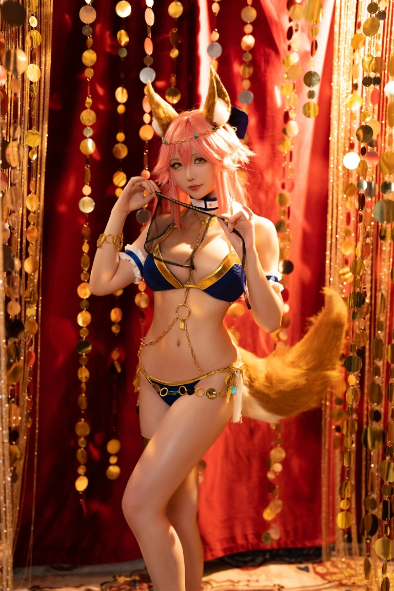 星之迟迟《2022月度计划 7月套图B FGO-玉藻前舞娘》写真图集 36P｜在线预览与图包下载