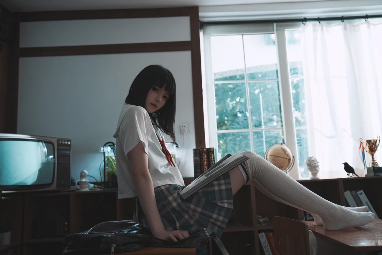 桜桃喵《教室死库水》写真图集 48P｜在线预览与图包下载