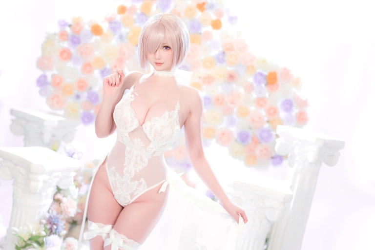星之迟迟《2023年3月计划C FGO 玛修婚纱》写真图集 78P+1V｜在线预览与图包下载