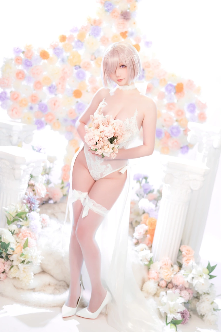 星之迟迟《2023年3月计划C FGO 玛修婚纱》写真图集 78P+1V｜在线预览与图包下载