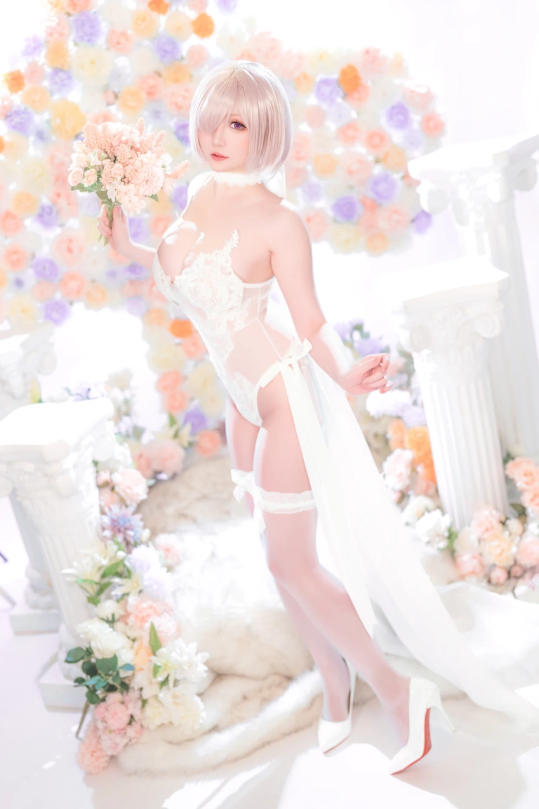星之迟迟《2023年3月计划C FGO 玛修婚纱》写真图集 78P+1V｜在线预览与图包下载