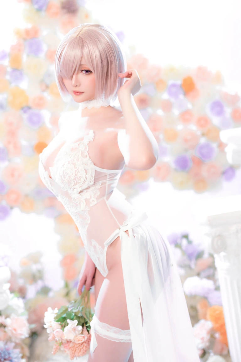 星之迟迟《2023年3月计划C FGO 玛修婚纱》写真图集 78P+1V｜在线预览与图包下载