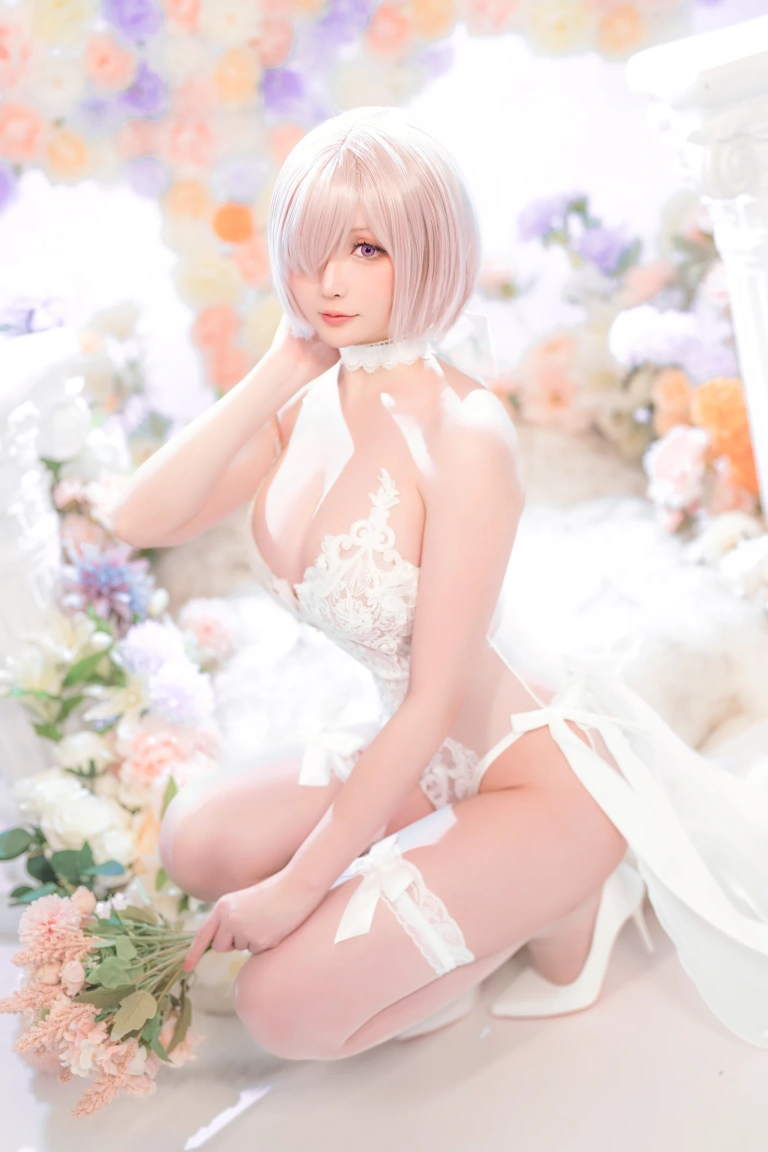 星之迟迟《2023年3月计划C FGO 玛修婚纱》写真图集 78P+1V｜在线预览与图包下载