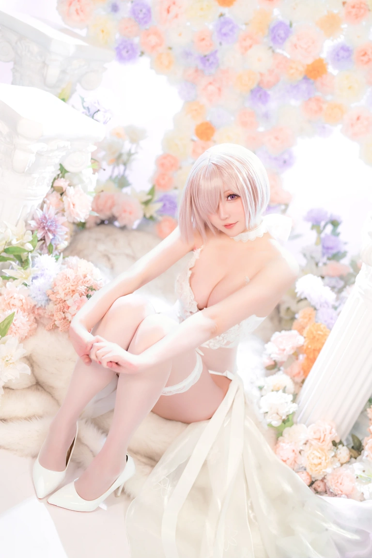 星之迟迟《2023年3月计划C FGO 玛修婚纱》写真图集 78P+1V｜在线预览与图包下载