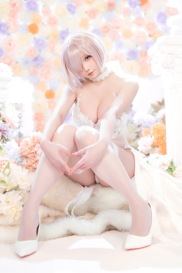 星之迟迟《2023年3月计划C FGO 玛修婚纱》写真图集 78P+1V｜在线预览与图包下载