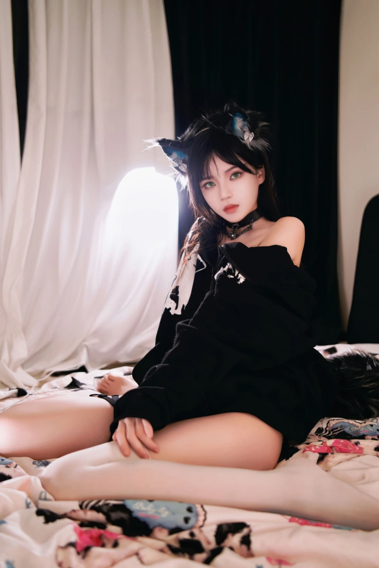 桜桃喵《缅因猫猫（a+b）》写真图集 47P｜在线预览与图包下载