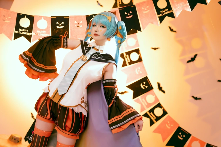 星之迟迟《2023年10月计划 赠品 万圣节MIKU》写真图集 53P｜在线预览与图包下载