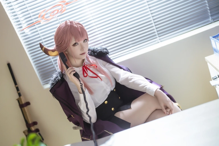 星之迟迟《2023年10月计划B 碧蓝档案-陆八魔爱露》写真图集 90P｜在线预览与图包下载