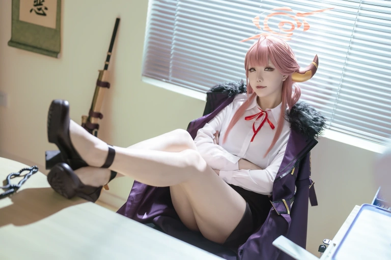 星之迟迟《2023年10月计划B 碧蓝档案-陆八魔爱露》写真图集 90P｜在线预览与图包下载