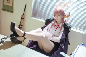 星之迟迟《2023年10月计划B 碧蓝档案-陆八魔爱露》写真图集 90P｜在线预览与图包下载