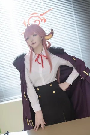 星之迟迟《2023年10月计划B 碧蓝档案-陆八魔爱露》写真图集 90P｜在线预览与图包下载