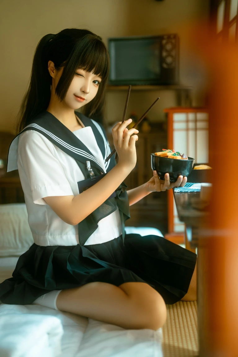蠢沫沫《居家学妹》写真图集 22P｜在线预览与图包下载