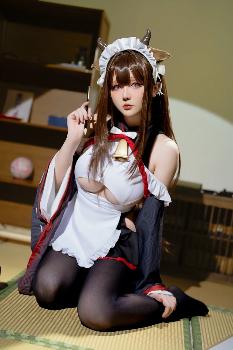 星之迟迟《2023年12月计划B 碧蓝航线 樫野 女仆》写真图集 78P+3V｜在线预览与图包下载