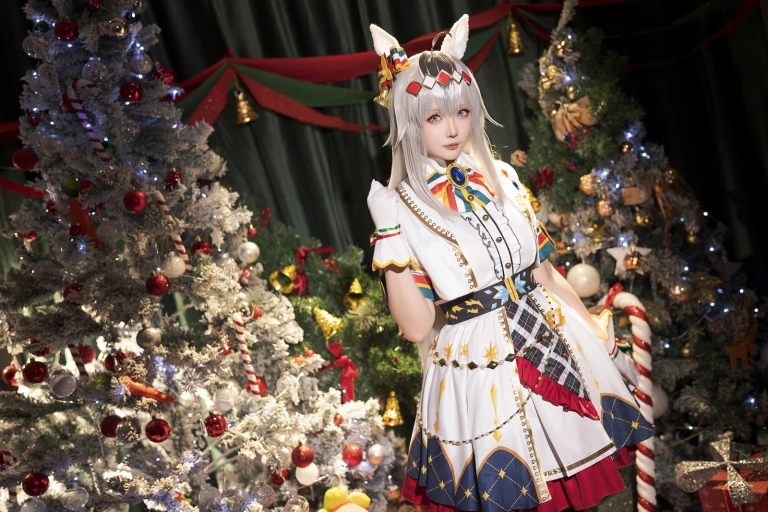 星之迟迟《2023年12月计划赠品 赛马娘 小栗帽 圣诞衣装》写真图集 48P｜在线预览与图包下载