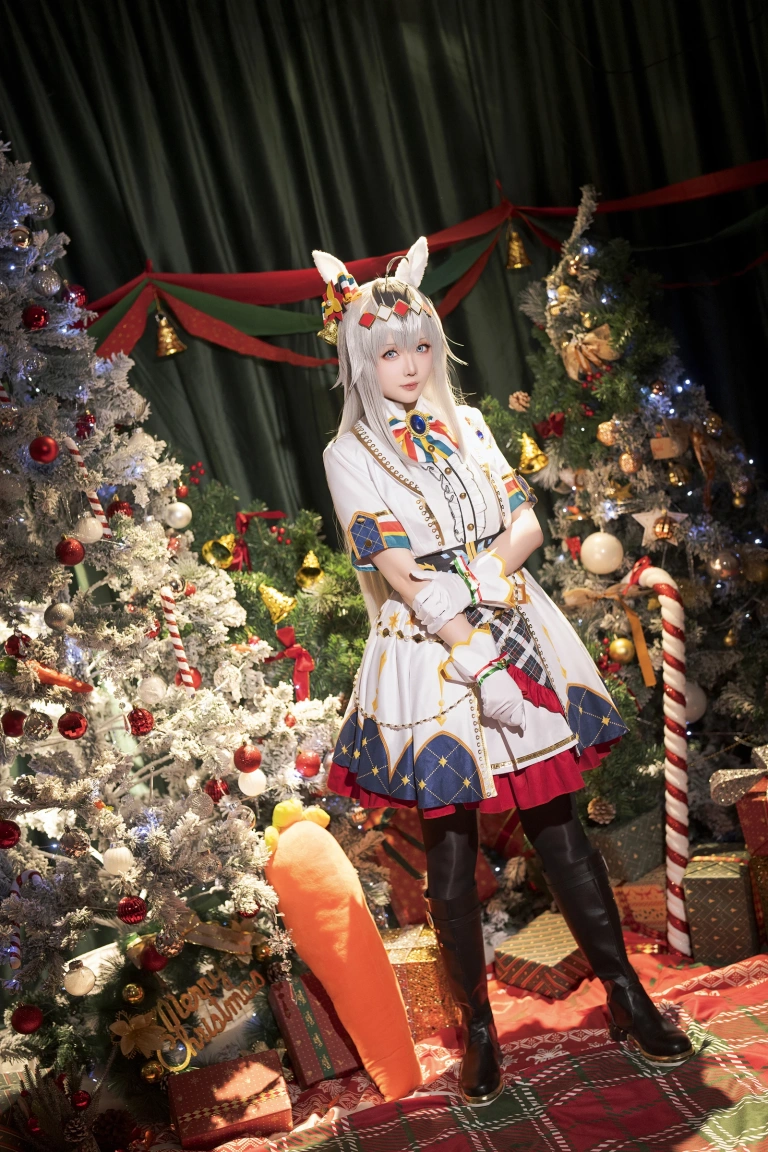 星之迟迟《2023年12月计划赠品 赛马娘 小栗帽 圣诞衣装》写真图集 48P｜在线预览与图包下载
