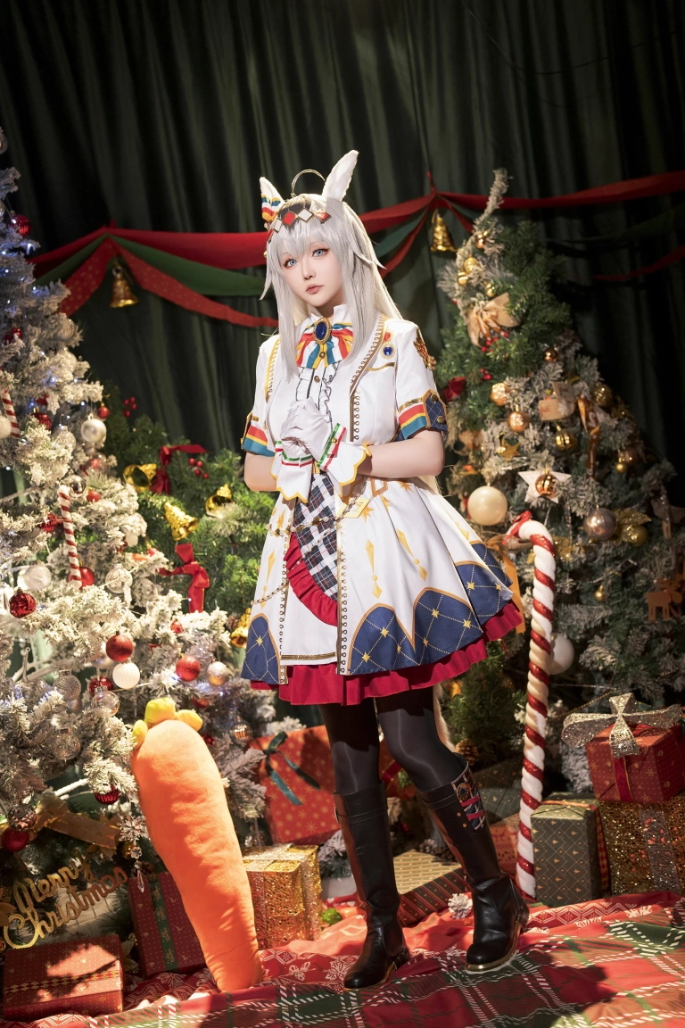 星之迟迟《2023年12月计划赠品 赛马娘 小栗帽 圣诞衣装》写真图集 48P｜在线预览与图包下载