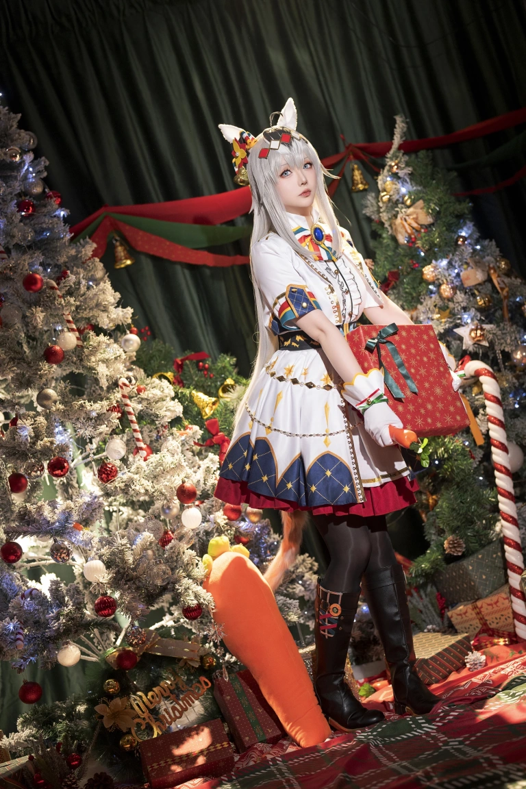 星之迟迟《2023年12月计划赠品 赛马娘 小栗帽 圣诞衣装》写真图集 48P｜在线预览与图包下载