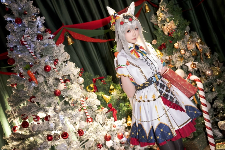 星之迟迟《2023年12月计划赠品 赛马娘 小栗帽 圣诞衣装》写真图集 48P｜在线预览与图包下载