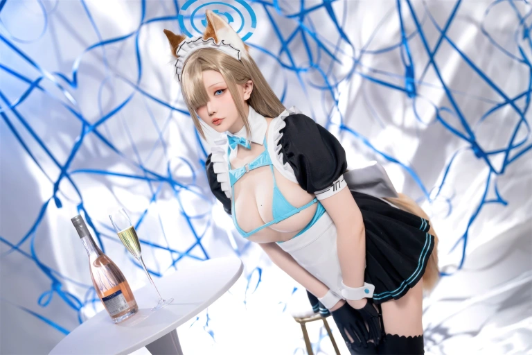 星之迟迟《2023年12月计划C 蔚蓝档案 一之濑明日奈同人女仆》写真图集 91P｜在线预览与图包下载