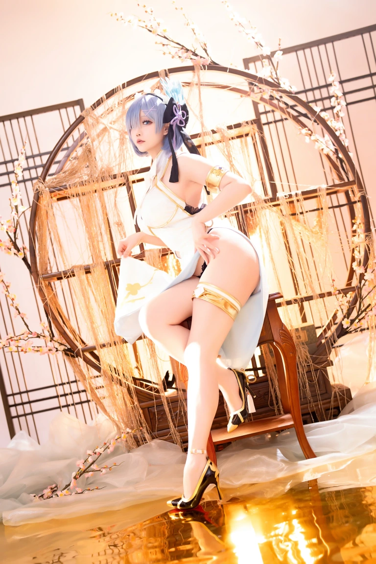 星之迟迟《2024年01月计划B RE：0 蕾姆 旗袍ver》写真图集 76P｜在线预览与图包下载